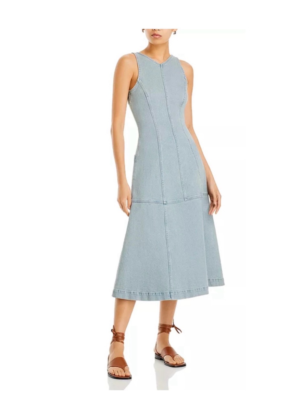 Proenza Schouler Sleeveless Denim Jean Midi Dress
